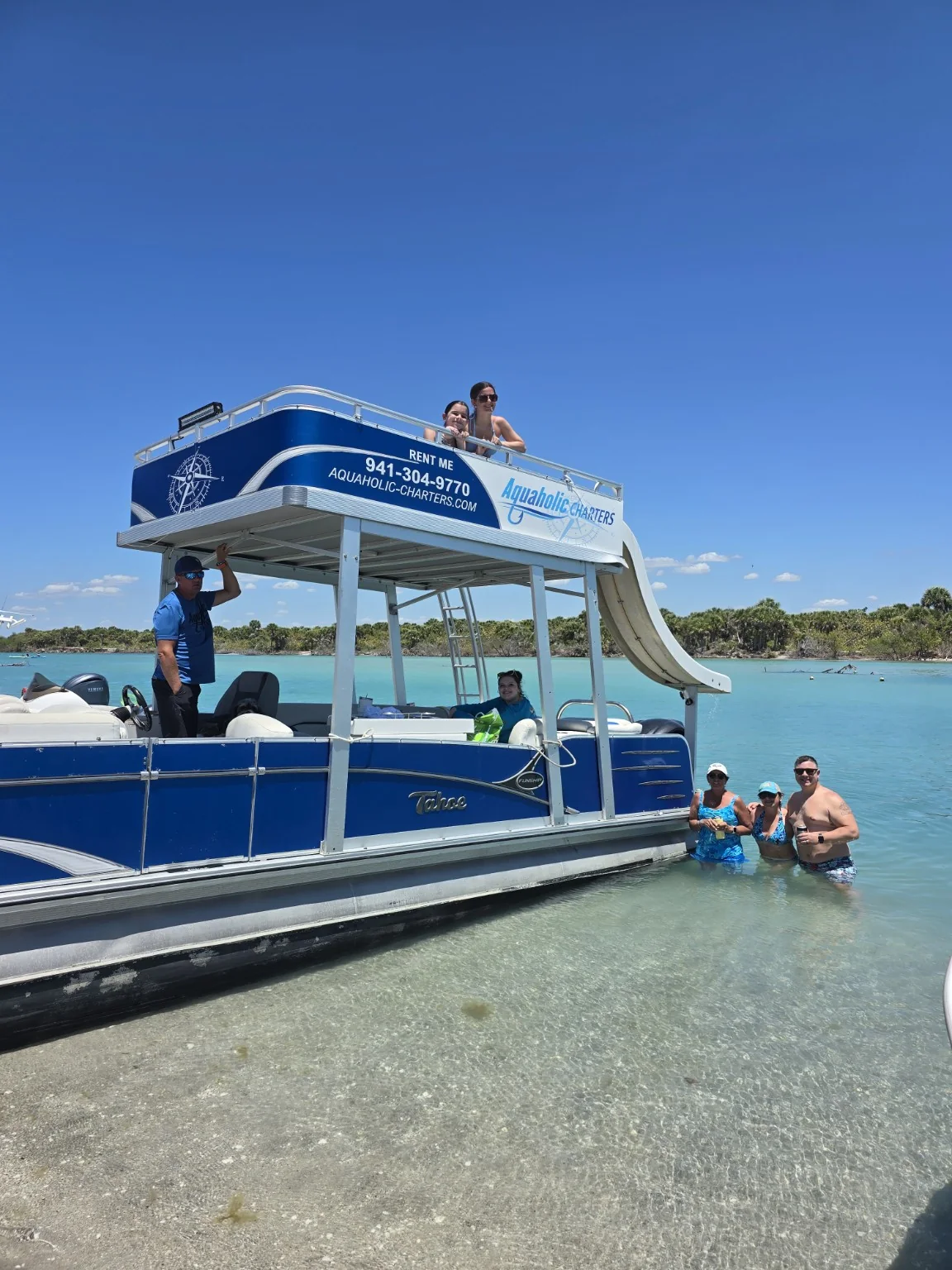 Aquaholic guests enjoying the water